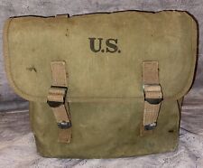 WW2 Era US Army Marines M1936 Officers Canvas Musette Bag Pack Khaki 1942 Issued picture