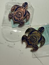 DEA West Palm Beach challenge coins Turtle Lot of 2 One Gold One Copper picture