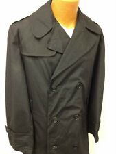 US ARMY MILITARY ISSUE COAT ALL WEATHER BLACK TRENCH MEN'S 40S JACKET OVERCOAT picture