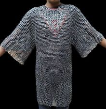 Titanium Chainmail Haubergoen chainmail shirt medieval armor Flat ring Every  picture