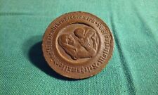 ORIGINAL WW2 Era 1935 Solid WOOD MOTHERS DAY Brooch PIN FOR LADY'S GROUP 1-3/8