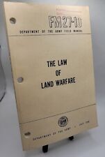 Department of US Army Field Manual 1956 The Law of Land Warfare NICE SHAPE picture
