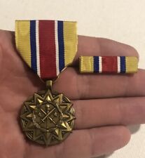 US Army National Guard Full-size Military Medal With Ribbon Bar  picture