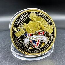 Normandy Landing Gold Coin Collectibles 1944.6.6 D-Day Challenge Coin Souvenir picture