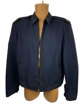 Vintage Navy Blue USAF Zip Jacket Size 42R Major Oak Leaf Pin picture