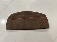 US WW2 Army Infantry OD Wool Enlisted Overseas Hat Cap Tailor Made Size 6 7/8 picture