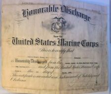 WW2 USMC Honorable Discharge Documents 1946 Of A Black Corperal picture