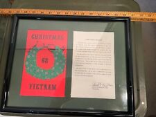 Vietnam Framed '68 Colletor's Christnas Card from General Abrams picture
