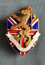 WWII Enameled Gold Plated British Relief Society Pin Made by CARTIER in 1941 picture