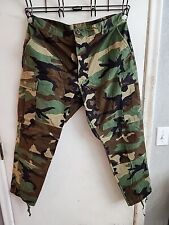 US Military Woodland Camo Combat Trousers Large-Short, BDU Hot Weather Pants picture
