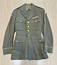 WWII US Military Men's 7th Army Officer Wool Dress Coat Jacket 36R 69th Division picture