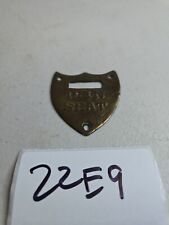 Civil War U.S. Cavalry Brass Horse Saddle Shield Label 22E9 picture