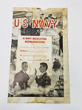 Original Rare Authentic WWII recruiting Station poster – US Navy 1945  Vintage picture