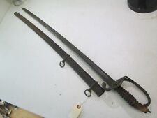 US CIVIL WAR FOOT OFFICERS SWORD W SCABBARD MARKED ETCHED US E PURUBUS UNUM #W27 picture