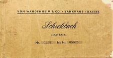 1944 GERMAN CHECK BOOK WITH CHECKS FROM WANGENHEIM BANK -E12-B picture