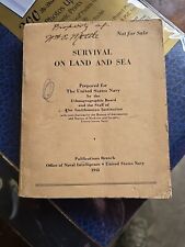 Survival On Land And Sea World War Two 1944 US Navy military book unique picture