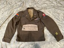 WW2 US Army Enlisted Ike Jacket w European Theater & 7th Army Patch - Captain picture