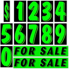 Windshield Numbers Vinyl Number and Decals 13 Dozen Car Lot Windshield Pricing S picture