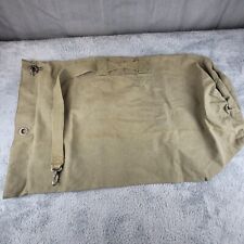 VINTAGE Duffle US Army  OD Green Canvas Laundry Bag Rucksack BackPack picture
