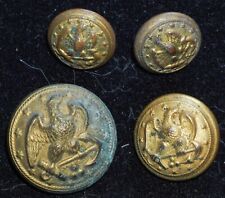 4 WWII Jacob Reed's Sons Shabeck WWI U.S. Navy Brass Eagle Coat Uniform Buttons picture