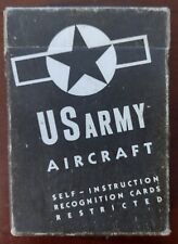 WWII US Army Aircraft Self-Instruction Recognition Cards ~ RESTRICTED ~ 75 cards picture