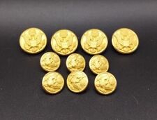 Vintage 10 Military Buttons - Waterbury Button Co.  picture