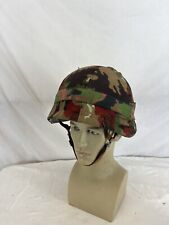 Swiss M71 HRPT Army Paratrooper Helmet with Pads Leather Lined 57-58cm & Cover picture
