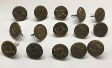 Lot of 15 Brass 1930's Veterans V.A. Military Uniform Buttons Waterbury Co picture