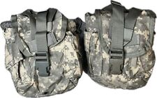 2 Pack, US Army MOLLE II 1 QT Canteen/General Purpose Equipment Pouch ACU Camo picture