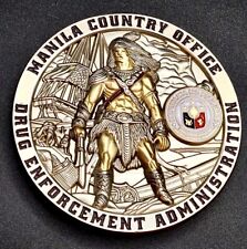 RARE  DEA MANILA COUNTRY OFFICE CHALLENGE COIN Narcotics Drug Police picture