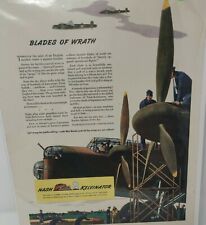Vintage 1943 Nash Kelvinator War Manufacturing Advertisement WWII Airplanes picture