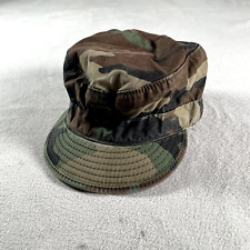 Military Hat Mens 7 1/8 Hot Weather Cap Camo Woodland Atlas Headwear Adult Army picture
