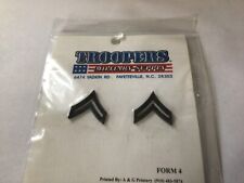 US ARMY CORPORAL RANK PINS-Subdued (Black)  picture