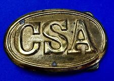 CSA Confederate States of America Civil War Reproduction Belt Buckle picture