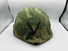 VINTAGE US ARMY M-1 HELMET LINER + COVER CAMOUFLAGE  picture