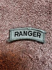 US Military, ARMY RANGER tab, ACU Pattern Subdued W/ Hook Backing picture