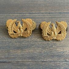 Pair of Vintage US Army  Warrant Officer Brass Eagle Insignia - Unmarked (W5) picture