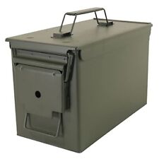 50 Cal Metal Ammo Can - Military Steel Storage Box for Gun Ammunition & Bullets picture