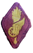 Vintage Military Patch Army Transportation School Red Torch Wing Wheel picture