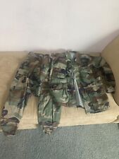 US Military BDU Uniform Camo Set Jacket And Pants Size Small Regular picture