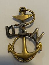 Antique USN US NAVY CHIEF PETTY OFFICER CPO CAP HAT BADGE Insignia Pin picture