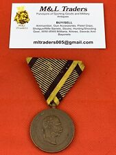 Original Pre-WWI Austro-Hungarian Empire Medal Kaiser 1873 Franz Joseph KUK picture