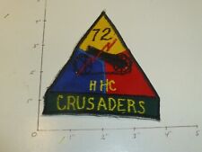 72 Armor Bn HHC (CRUSADERS) hand made in Korea color patch picture