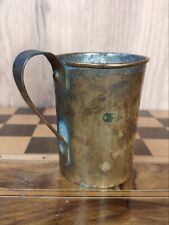 Antique Rare WW1 handmade Trench Art bronze Mug Cup Size 8,5 cm picture