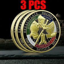 3 x Put on the Whole Armor of God Commemorative Collection Challenge Coins Gift picture