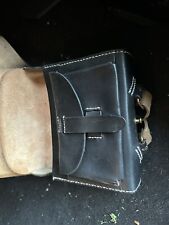 Civil War Cartridge Bag /Vintage Repro Black Leather picture