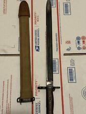 IDed Minty WW1 US M1905 Bayonet w Canvas Scabbard-Springfield Armory 1906 Date picture