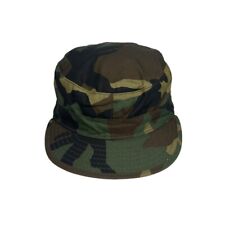 Army Cap Camouflage Woodland Print Hat Green Combat Military Size 7 1/2 picture