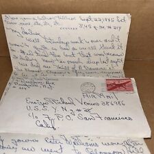 Post WWII 1945 Navy Wife Love Letter USS Nutmeg Ensign Thrill of a Romance Movie picture