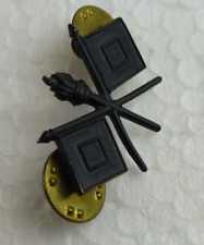 SIGNAL CORPS Black US ARMY Military Hat Pin Back 2 Available picture